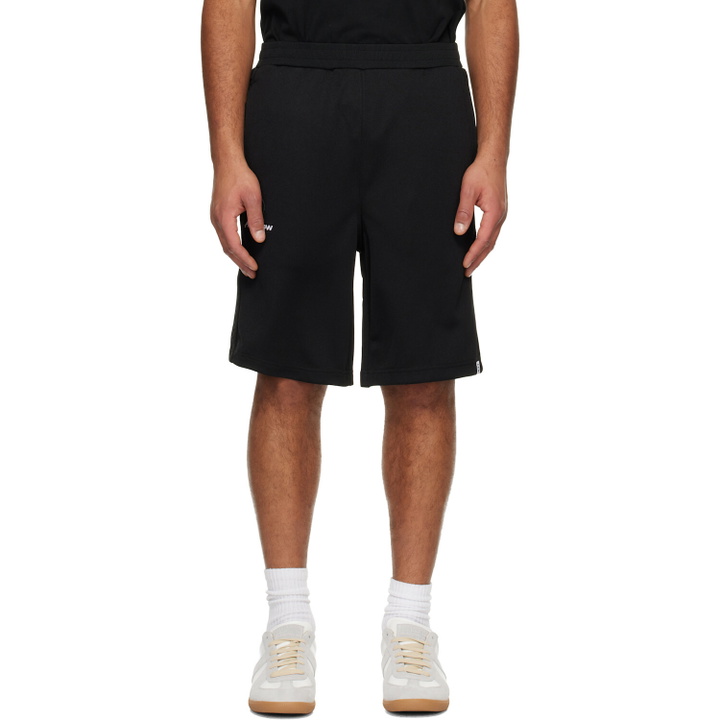 Photo: AAPE by A Bathing Ape Black 'AAPENOW' Sweat Shorts