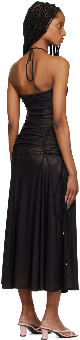 ORIENS Black Ellipse Maxi Dress
