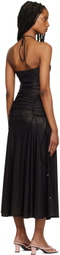 ORIENS Black Ellipse Maxi Dress