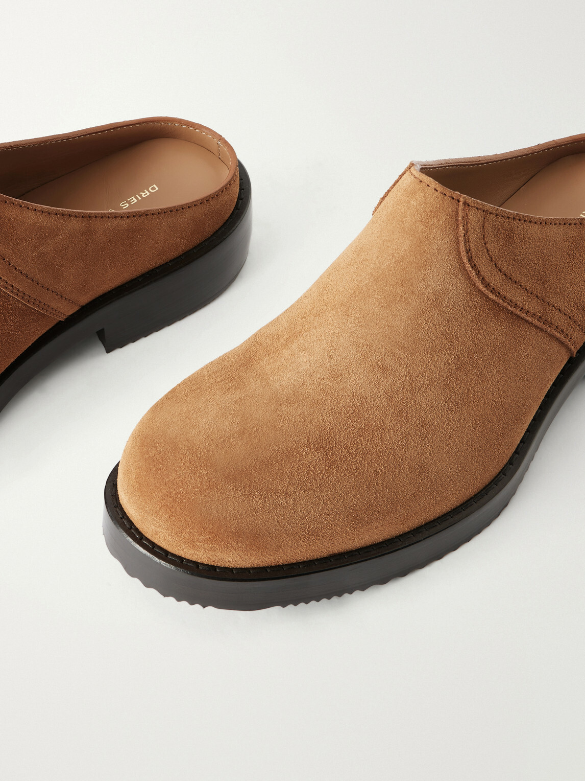Dries Van Noten - Suede Mules - Brown