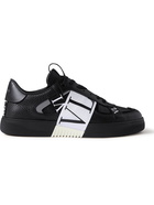 VALENTINO - Valentino Garavani VL7N Webbing-Trimmed Leather Sneakers - Black