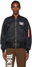Total Luxury Spa Black Alpha Industries Edition Bomber Jacket