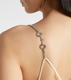 Gucci Horsebit embellished satin slip dress