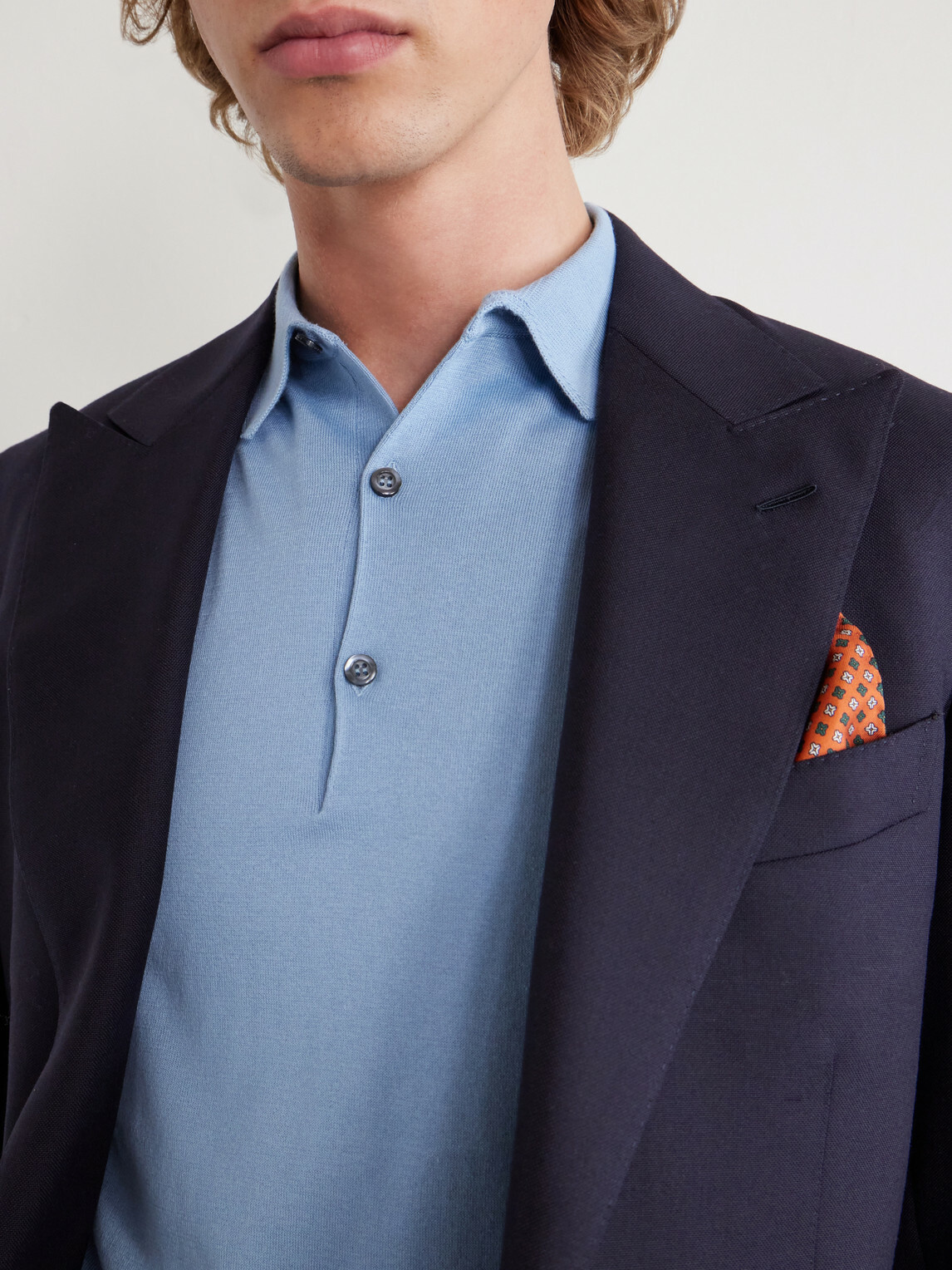 John Smedley - Adrian Slim-Fit Sea Island Cotton Polo Shirt - Blue