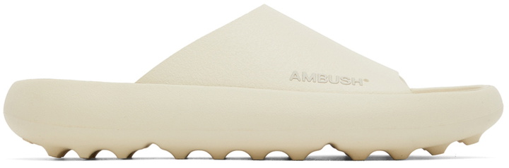 Photo: AMBUSH Off-White Slider Sandals