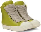 Rick Owens Yellow Jumbo Lace Padded Sneakers