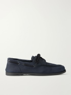 John Lobb - Foil Nubuck Boat Shoes - Blue
