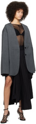 Subtle Le Nguyen Black Pleated Maxi Skirt