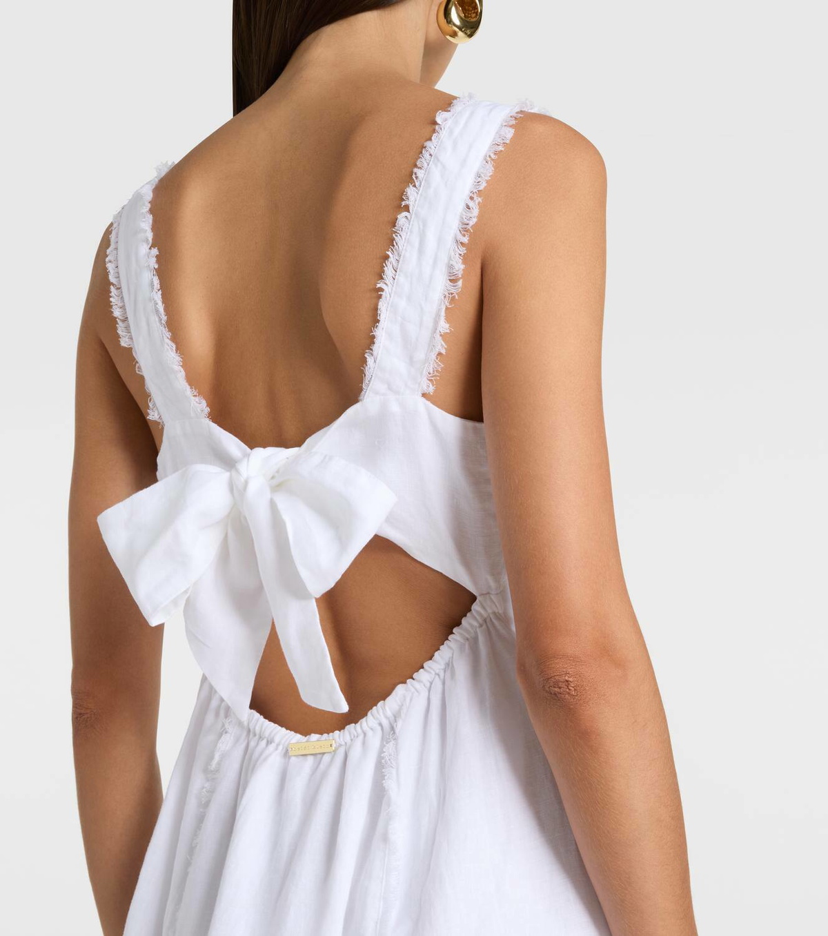 Heidi Klein Pampelonne fringed linen midi dress