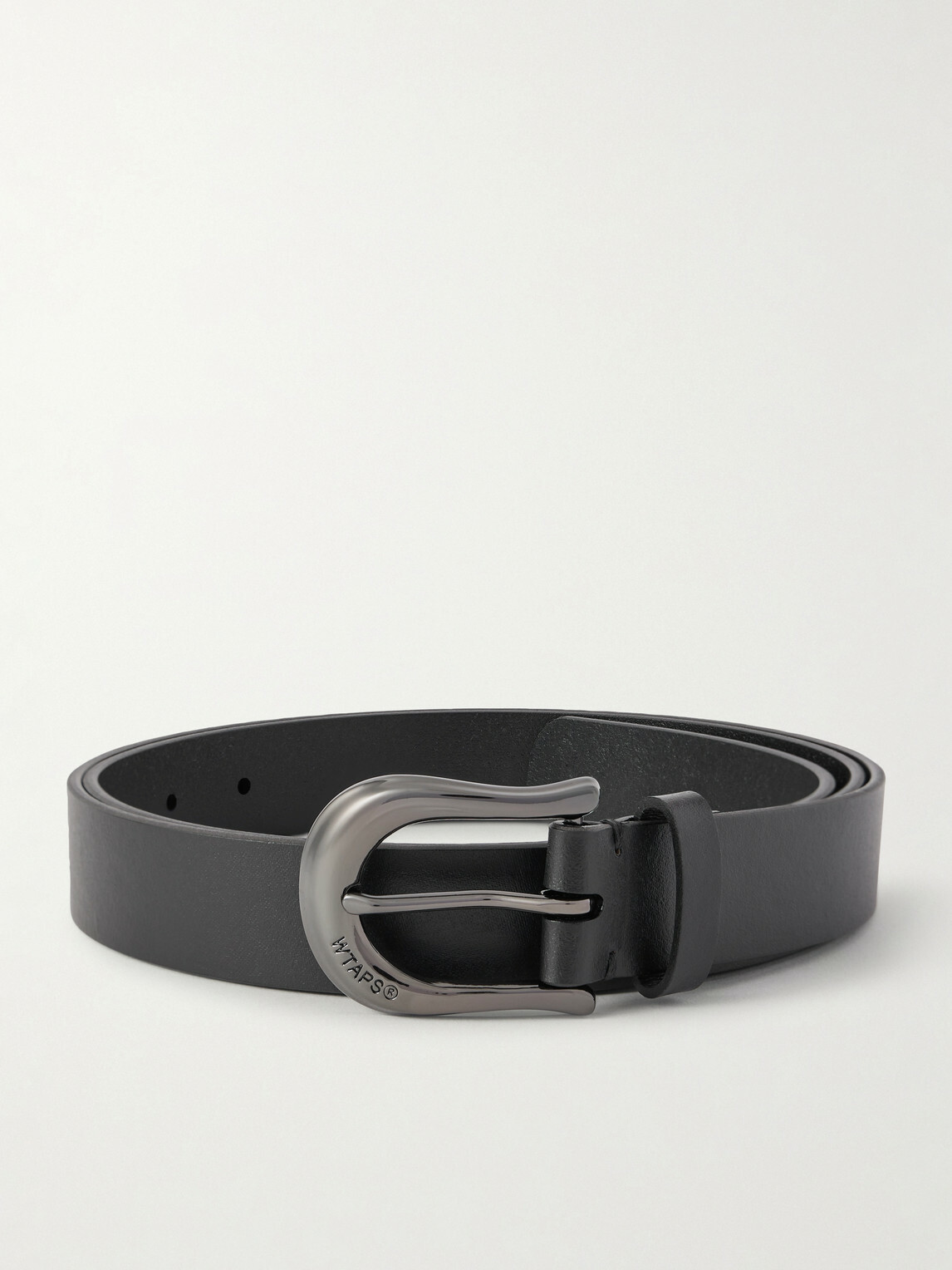 WTAPS - 3cm Hoof Recycled-Leather Belt - Black
