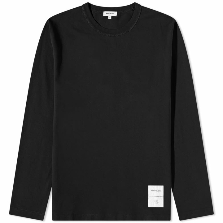 Photo: Norse Projects Men's Long Sleeve Holger Tab Series T-Shirt in Black