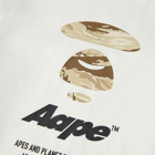 Men's AAPE Camo Ape Face T-Shirt in Ivory
