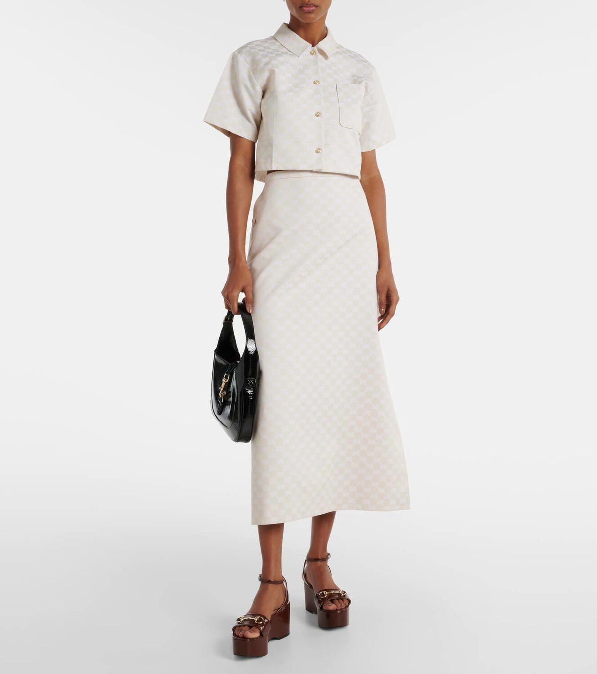 Gucci GG gabardine midi skirt Gucci