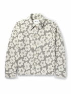 NN07 - Rahim 5247 Cotton-Blend Bouclé-Jacquard Shirt Jacket - Gray