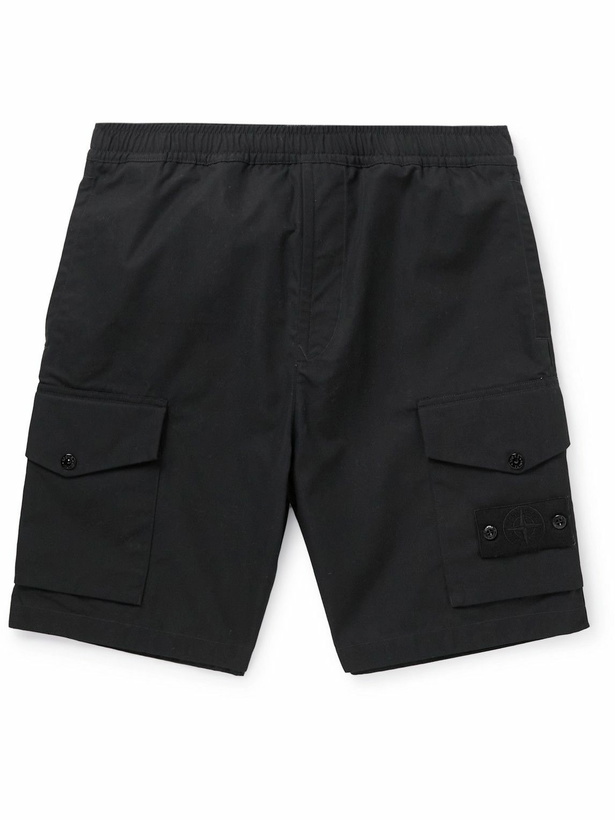 Photo: Stone Island - Ghost Straight-Leg Cotton-Ventile Cargo Shorts - Black