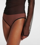 Nensi Dojaka Renee draped tulle bodysuit