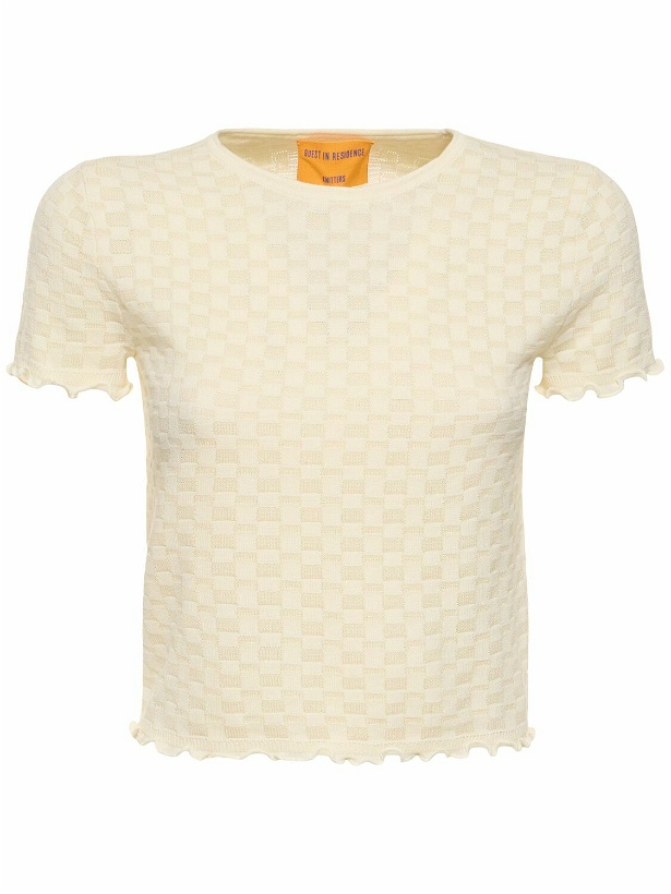 Photo: GUEST IN RESIDENCE Checker Cotton & Silk Baby Top