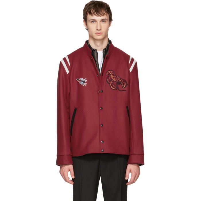 Photo: Lanvin Red Wool Lobster Bomber Jacket