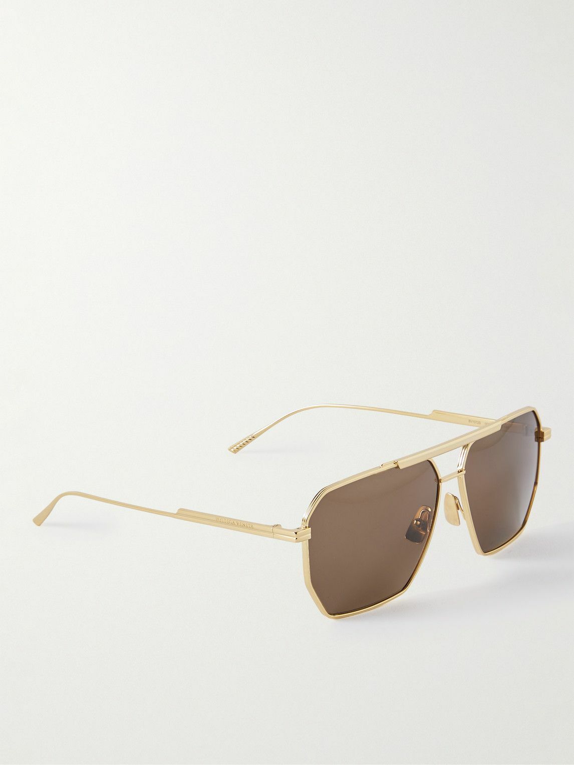 Bottega Veneta - Aviator-Style Gold-Tone Sunglasses