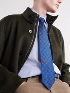 Rubinacci - 8cm Printed Silk-Twill Tie - Blue
