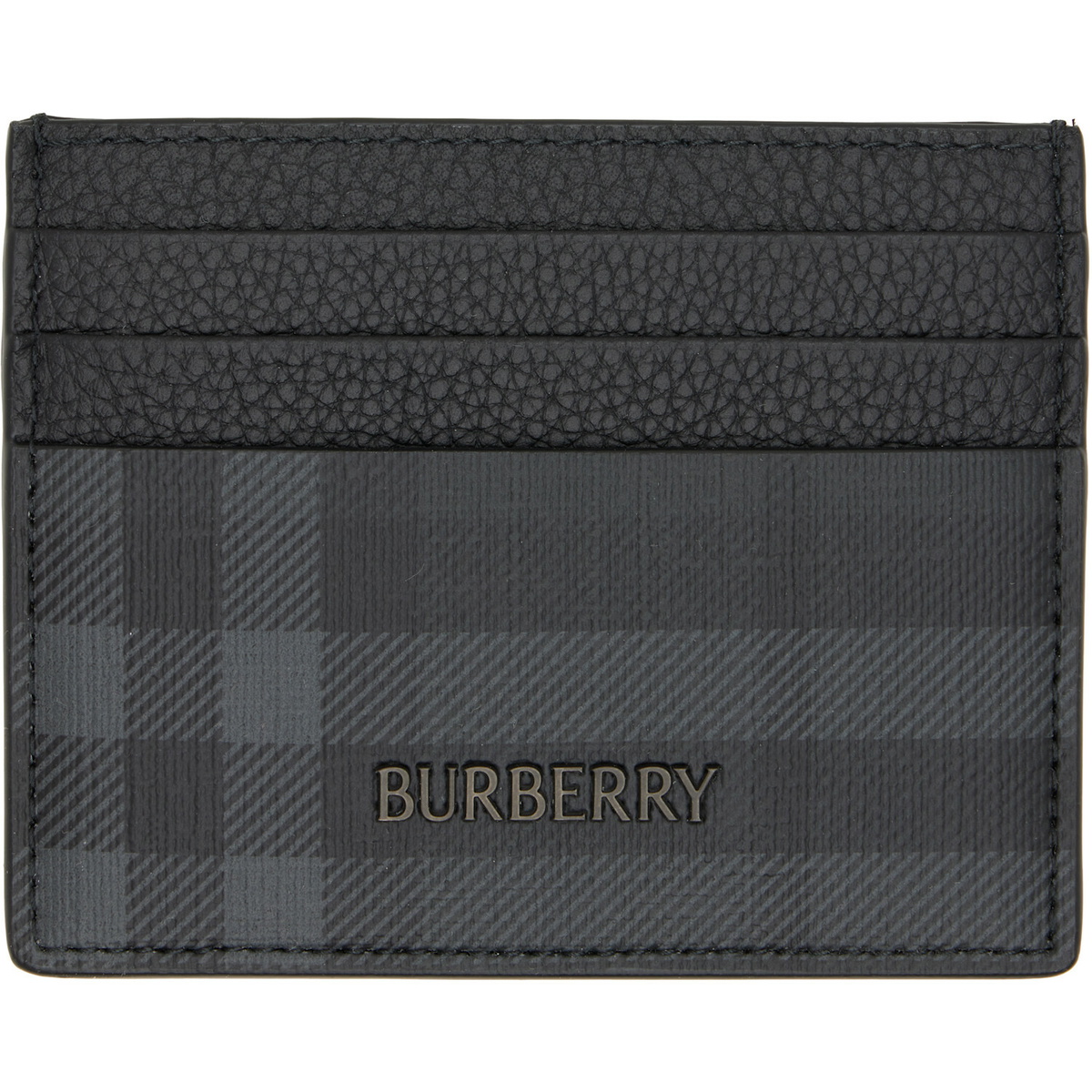 Burberry Gray City Check Card Holder