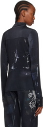 Louisa Ballou Black Button Up Shirt