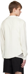 LGN Louis Gabriel Nouchi Off-White Shawl Collar Shirt