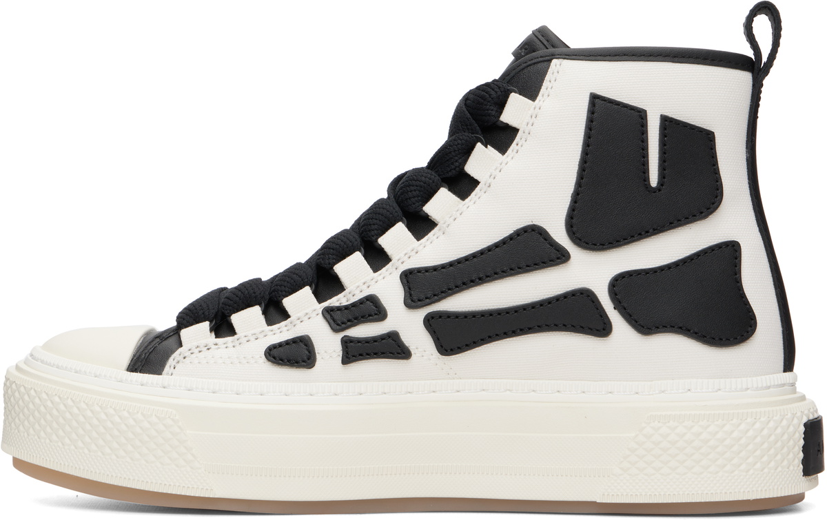 AMIRI Black & White Skel Court Hi Sneakers