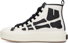AMIRI Black & White Skel Court Hi Sneakers