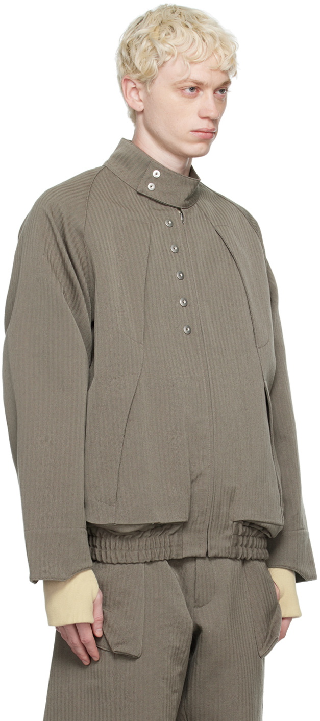 Omar Afridi Taupe Tech Drizzler Jacket