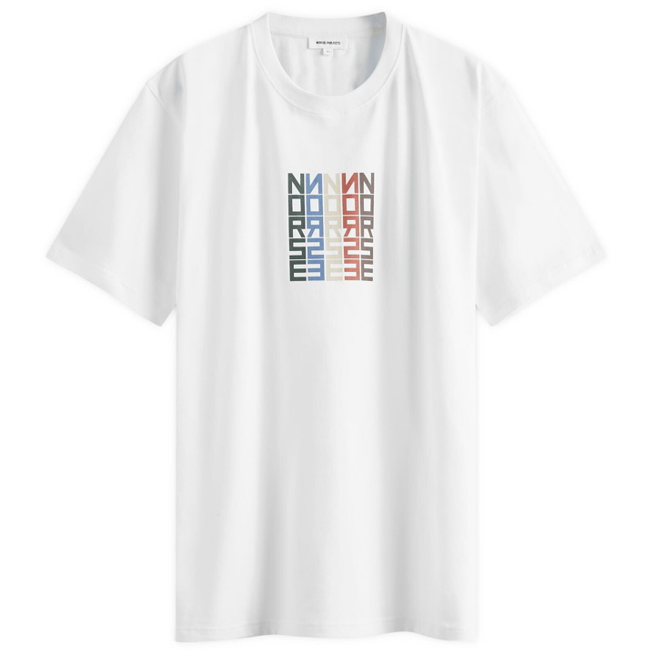 Photo: Norse Projects Men's Johannes Organic Totem Logo T-Shirt in White