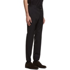 Z Zegna Navy Elastic Waist Dress Trousers