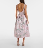 Markarian Apple floral brocade corset dress