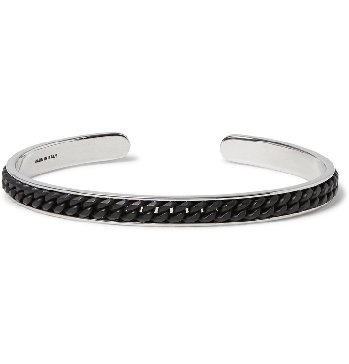 Photo: Alexander McQueen - Silver-Tone Chain Cuff - Silver