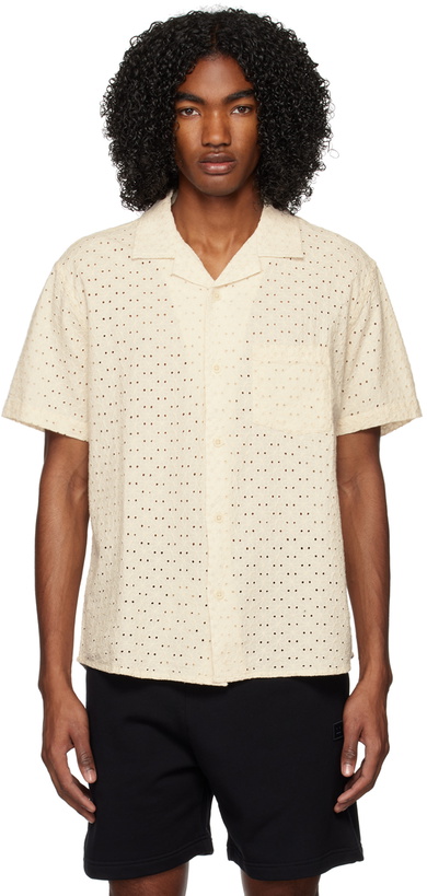 Photo: Corridor Off-White Floral Eyelet Shirt