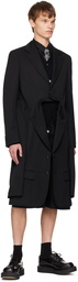 Comme des Garçons Homme Plus Black Double Blazer Coat