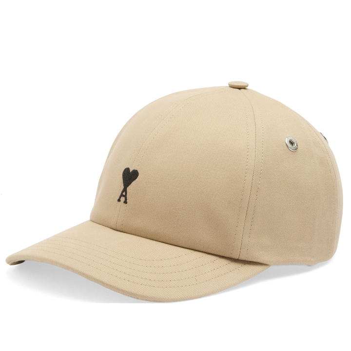 Photo: AMI Paris Men's Soft Cotton Gabardine Cap in Cafe Creme 