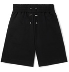 Balmain - Logo-Flocked Loopback Cotton-Jersey Shorts - Black