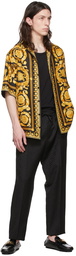 Versace Underwear Black Logo Tank Top
