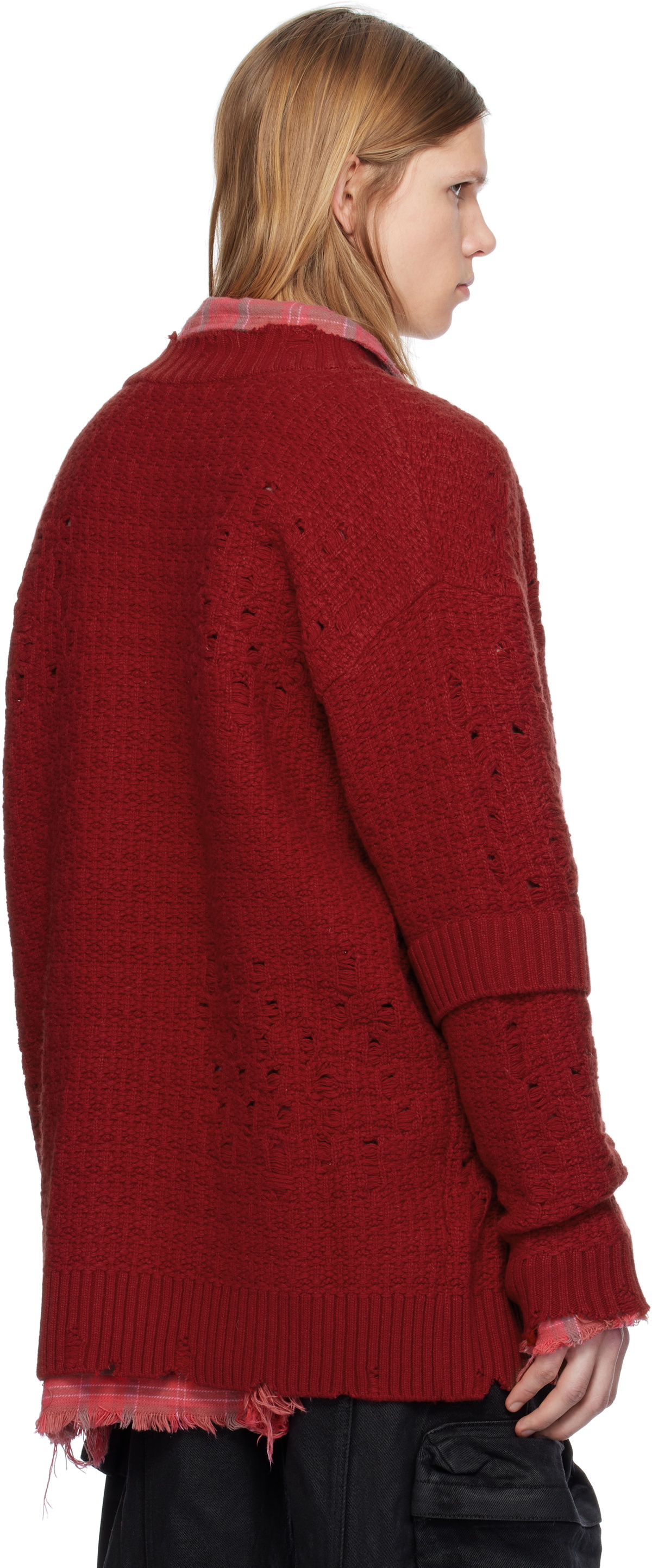 Andersson Bell Red Roghen Wool Long Cardigan