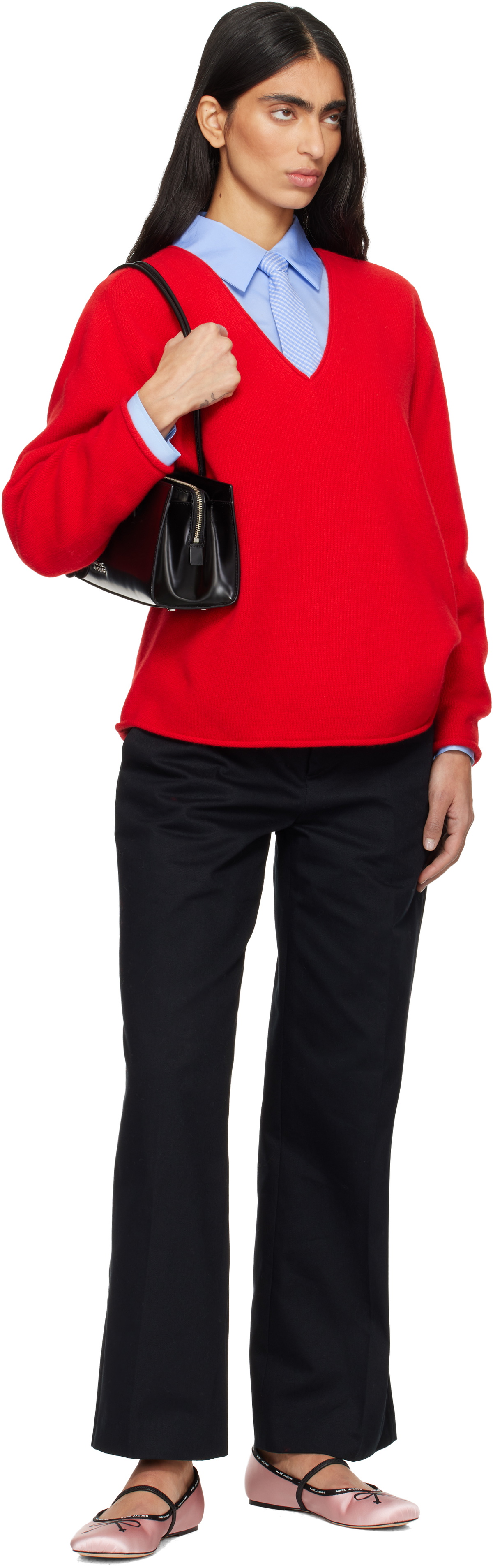 Marc Jacobs Black 'The Glam Mirror Satchel' Bag