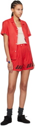 Bode Red Monday Shorts