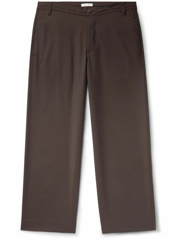 Photo: The Row - Kenzai Virgin Wool and Mohair-Blend Trousers - Brown