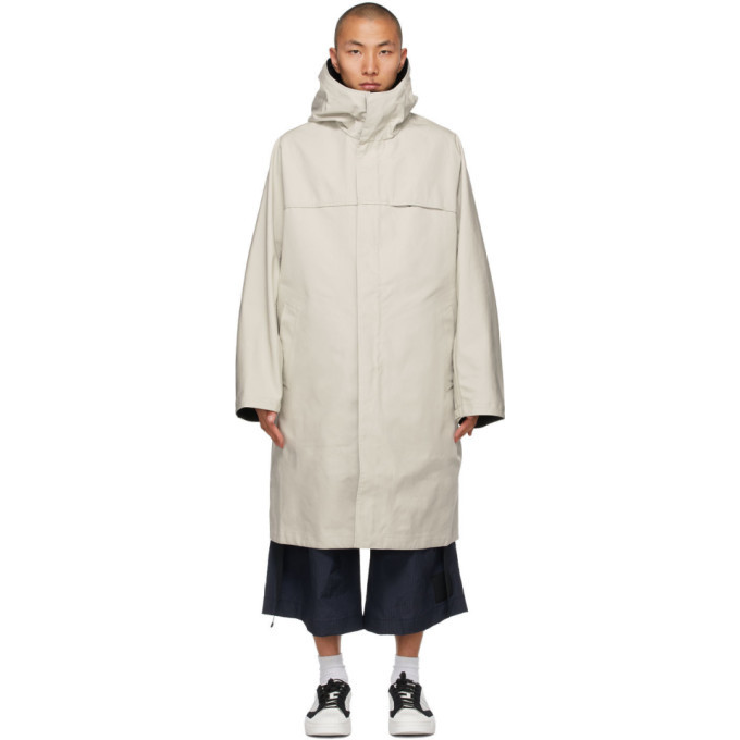 Photo: Y-3 Beige Bonded Racer Trench Coat