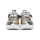 Versace Black and Gold Barocco Chain Reaction Sneakers