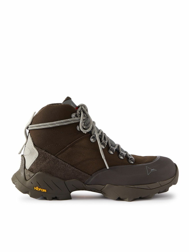 Photo: ROA - Mesh, Suede, Rubber and Canvas Hiking Boots - Brown