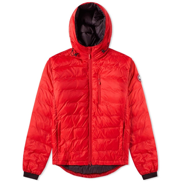 Photo: Canada Goose Lodge Hooded Jacket Red
