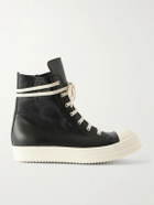 Rick Owens - Ramones Full-Grain Leather and Rubber Sneakers - Black