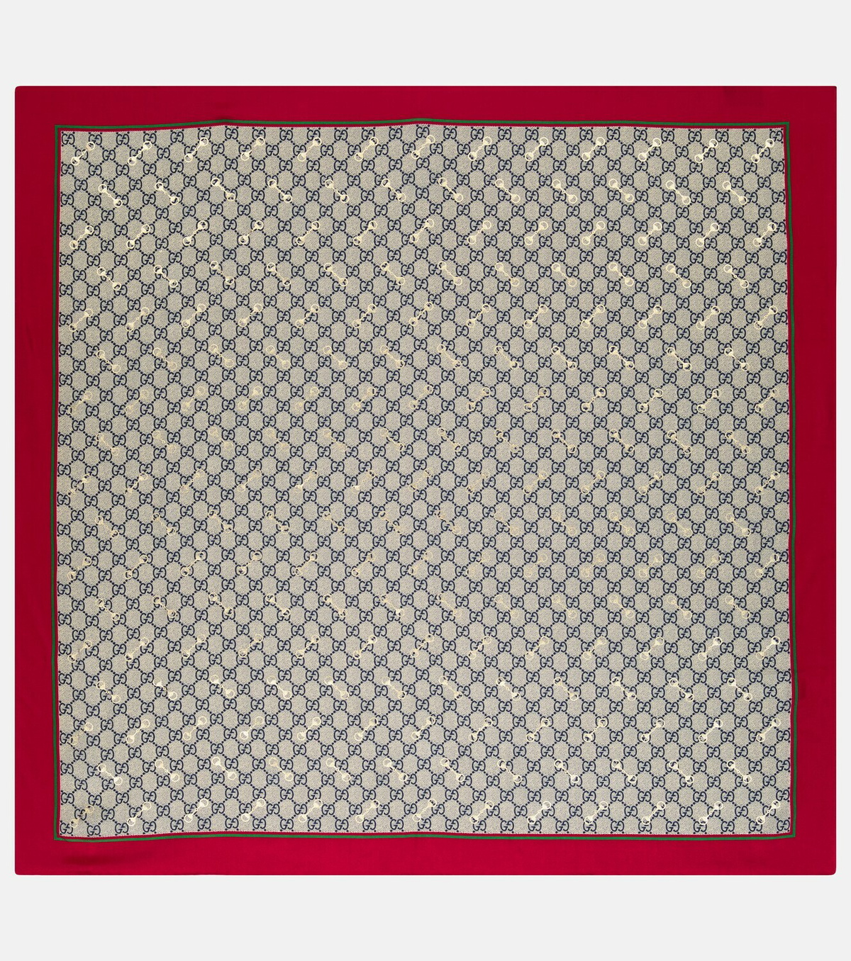 Gucci - GG Horsebit silk scarf Gucci