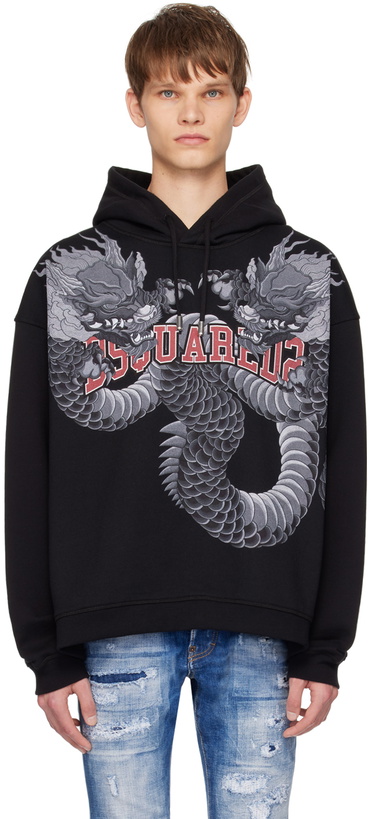 Photo: Dsquared2 Black Regular Fit Hoodie